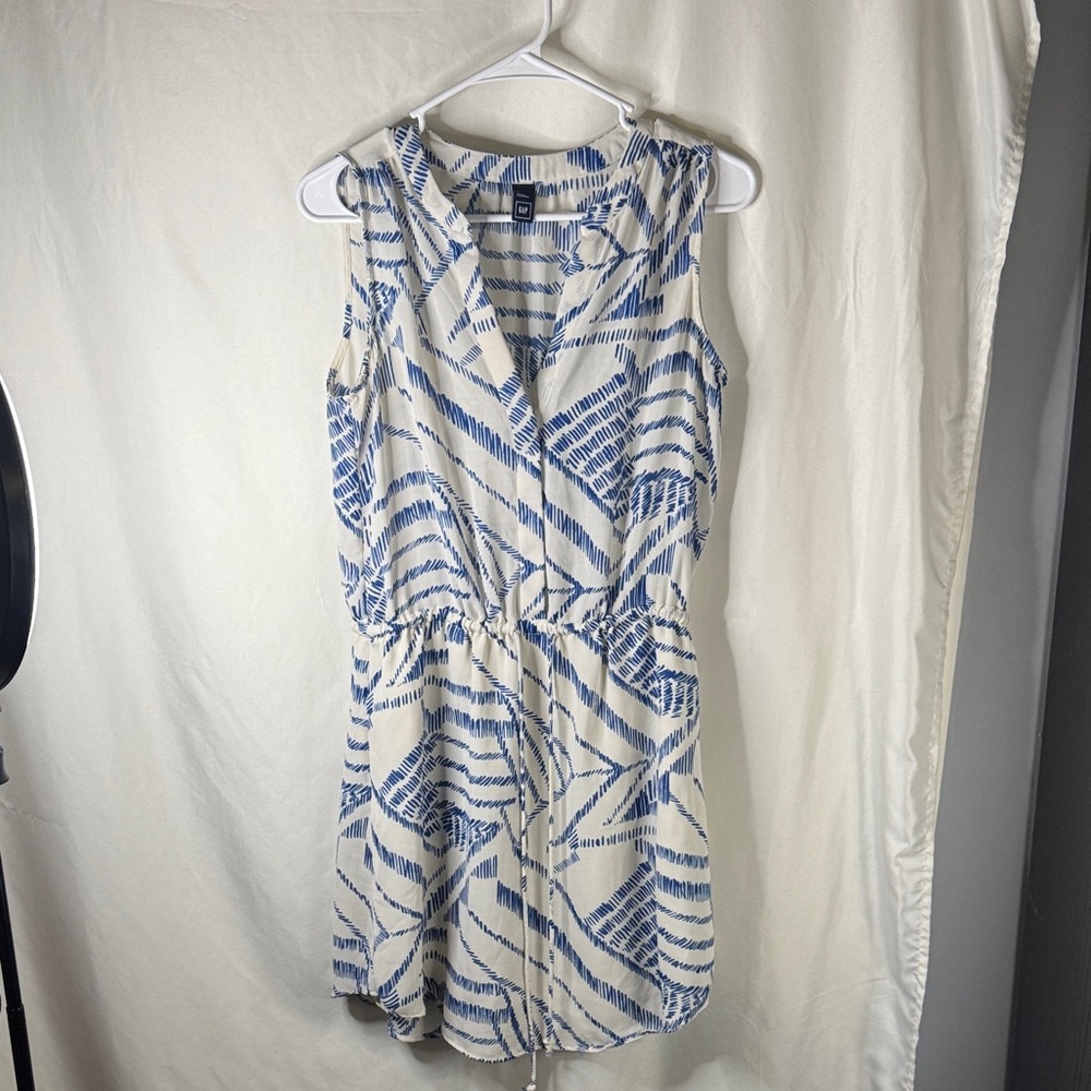 GAP Blue and White Patterned Dress
